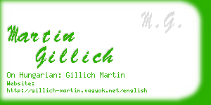 martin gillich business card